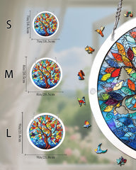 Acrylic Jigsaw Puzzle Suncatcher - Tree of Radiant Glass