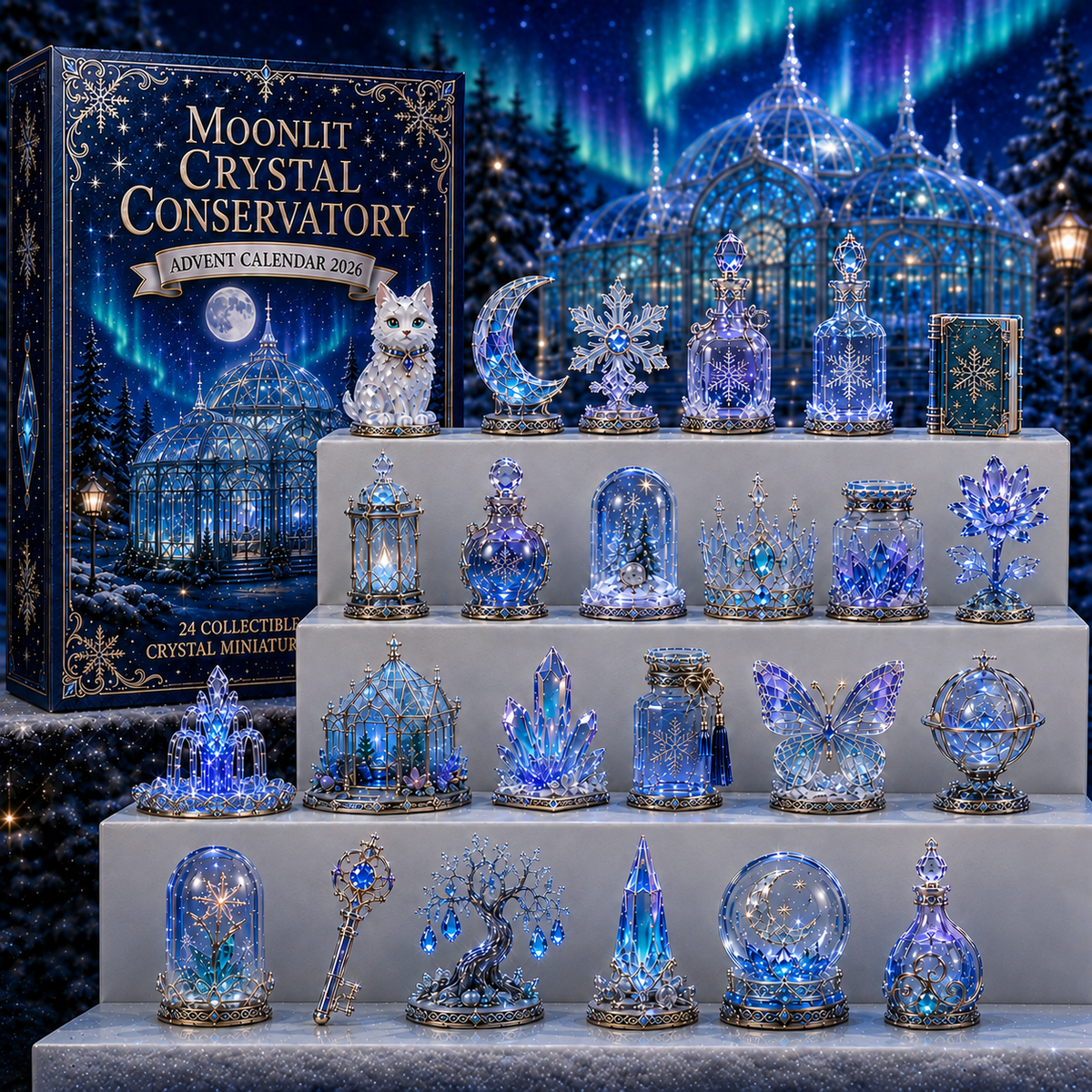 🌙✨24‑Day Moonlit Crystal Countdown Calendar