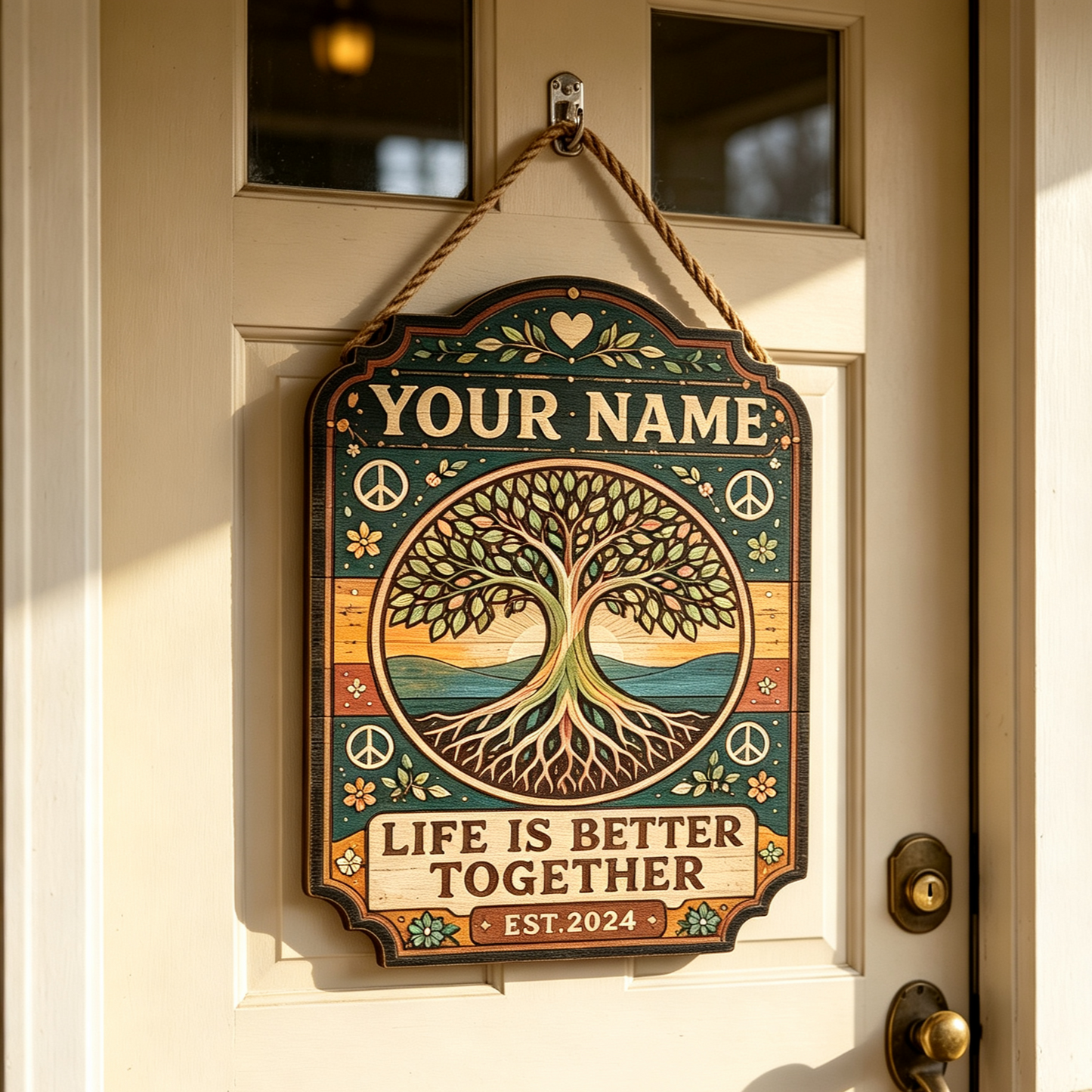 Personalized Tree of Life Family Name Sign