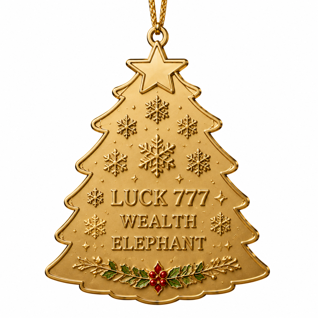 💰 Red & Gold Christmas Lucky Wealth Elephant Ornament | 2 Styles Double-Sided Hanging Decor for Xmas Tree & Home
