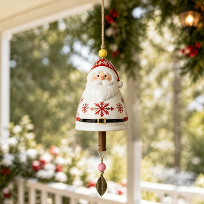 🔔Christmas Ceramic Bell Wind Chime 🎅 12 Styles Santa Snowman Reindeer Hanging Ornament Xmas Porch Tree Holiday Home Decor Gift