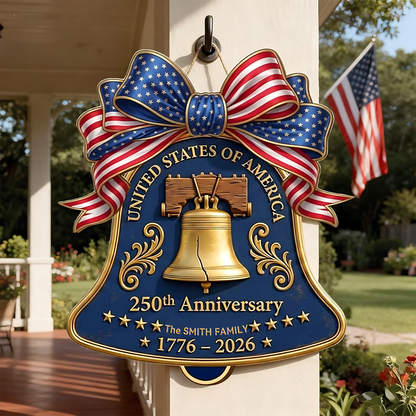 Liberty Bell Door Sign | 1776-2026 USA 250th Anniversary Decor