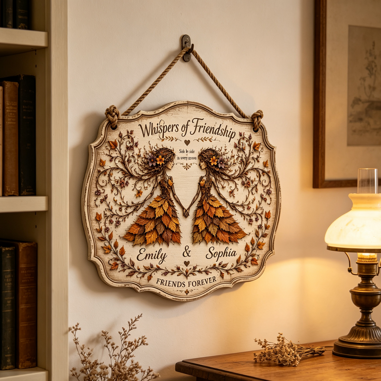 Personalized Whispers of Friendship Name Sign