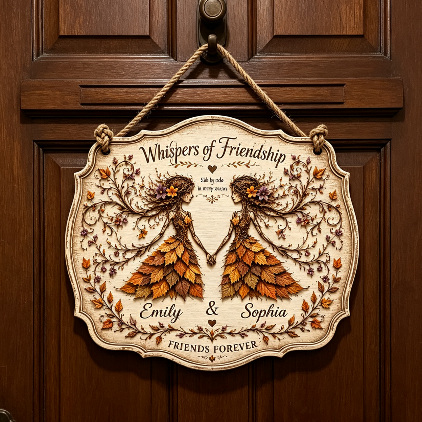 Personalized Whispers of Friendship Name Sign