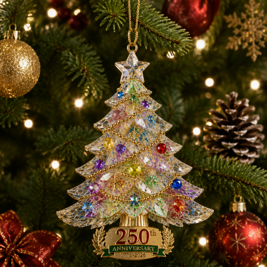 ✨ 250th Anniversary Crystal Christmas Ornament (2 Styles)