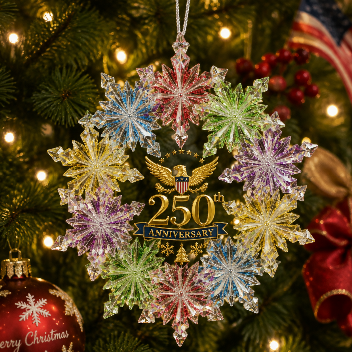 ✨ 250th Anniversary Crystal Christmas Ornament (2 Styles)