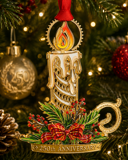🎄250th Anniversary Christmas Metal Ornament 🎇 | 8 Styles Enamel Gold Plated Tree Hanging Decor, Patriotic 1776‑2026 Holiday Keepsake Gift