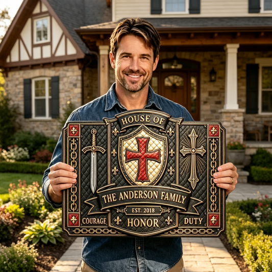 Personalized Knight Family Crest Sign