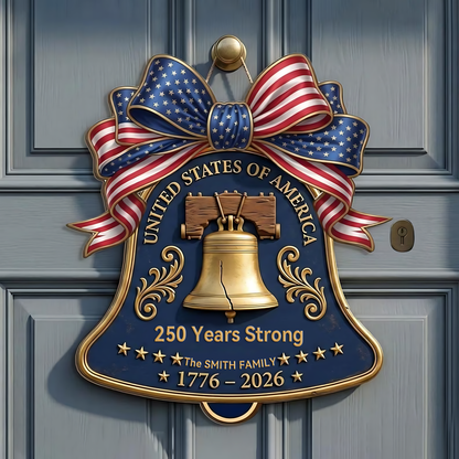 Liberty Bell Door Sign | 1776-2026 USA 250th Anniversary Decor