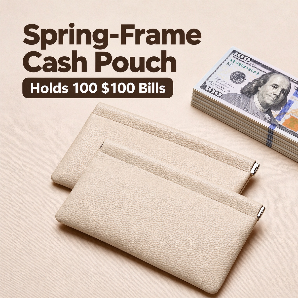 Personalized 3D Floral & Nature Spring-Frame Wallet – Custom Name
