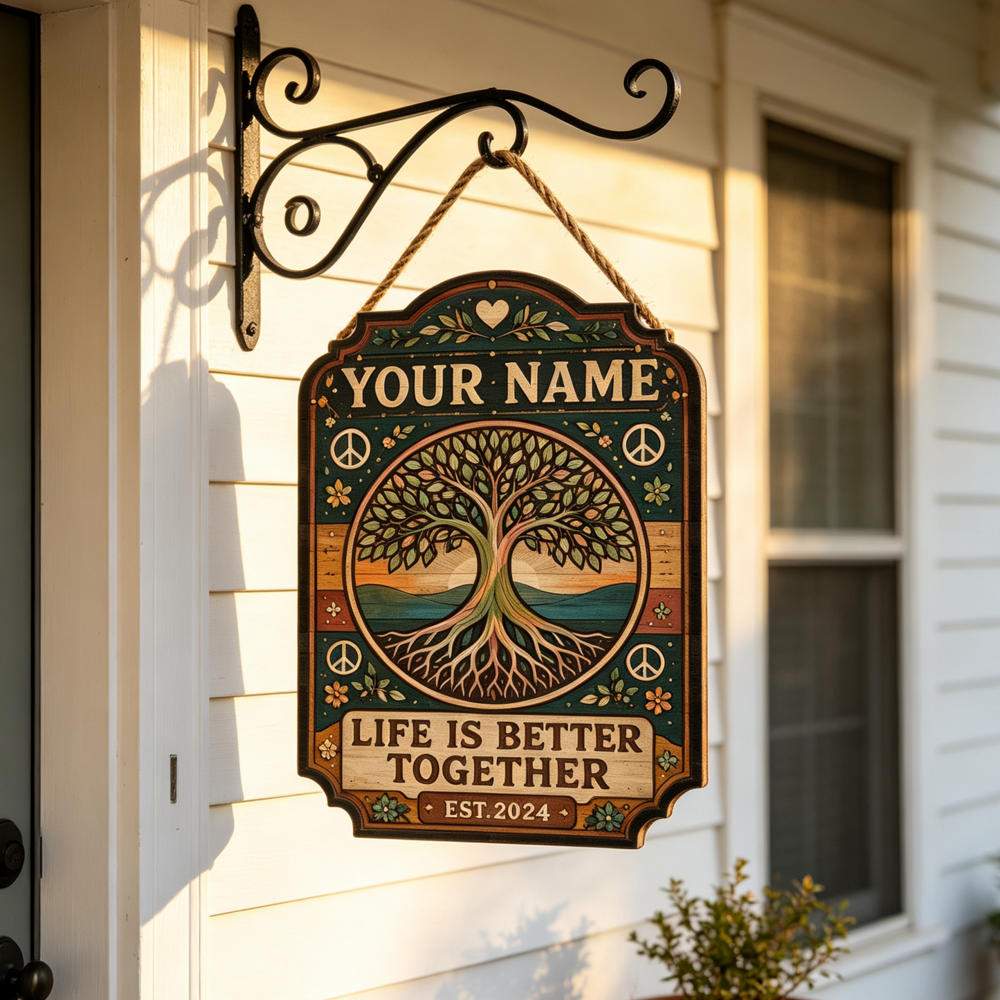Personalized Tree of Life Family Name Sign
