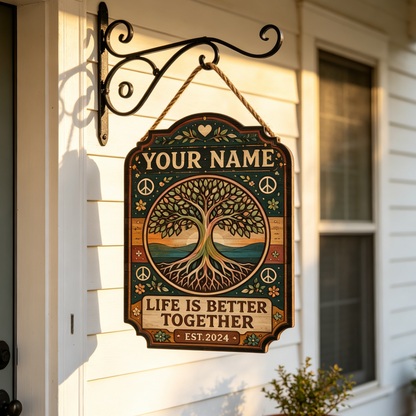 Personalized Tree of Life Family Name Sign