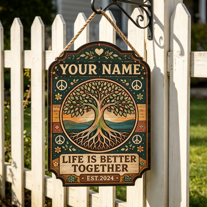 Personalized Tree of Life Family Name Sign