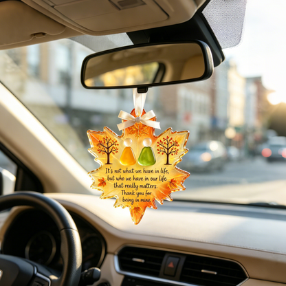 ❤️🍁 Personalized Sea Glass Couple Ornament | Fall Keepsake Gift