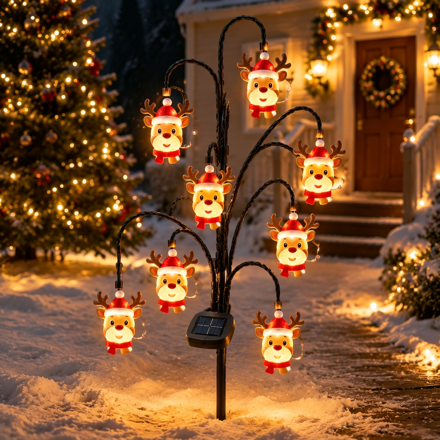 🎄 Christmas Solar Tree Stake Lights | 5 Styles Outdoor Yard Decor