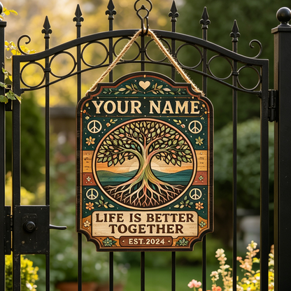 Personalized Tree of Life Family Name Sign