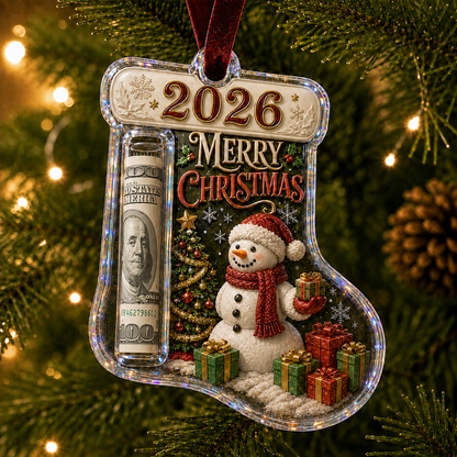 🎅 Cash Clip Christmas Tree Ornament – Novelty Holiday Money Gift Clip