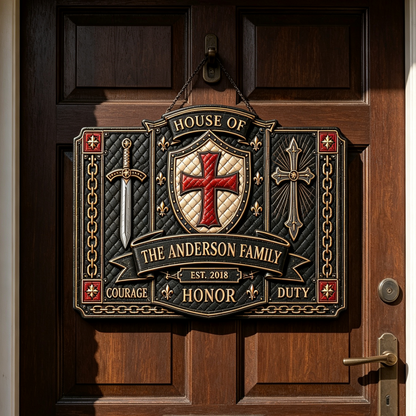 Personalized Knight Family Crest Sign