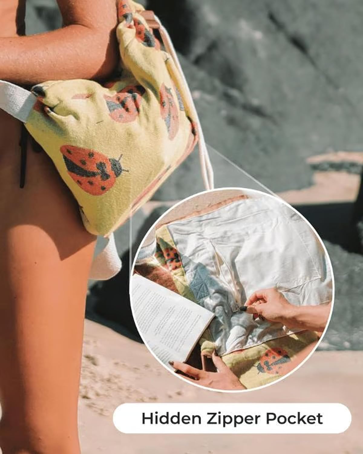 The Ultimate Beach Companion — Wearable Towel-Backpack Hybrid