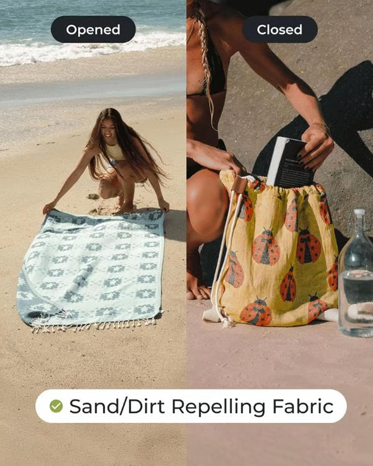 The Ultimate Beach Companion — Wearable Towel-Backpack Hybrid