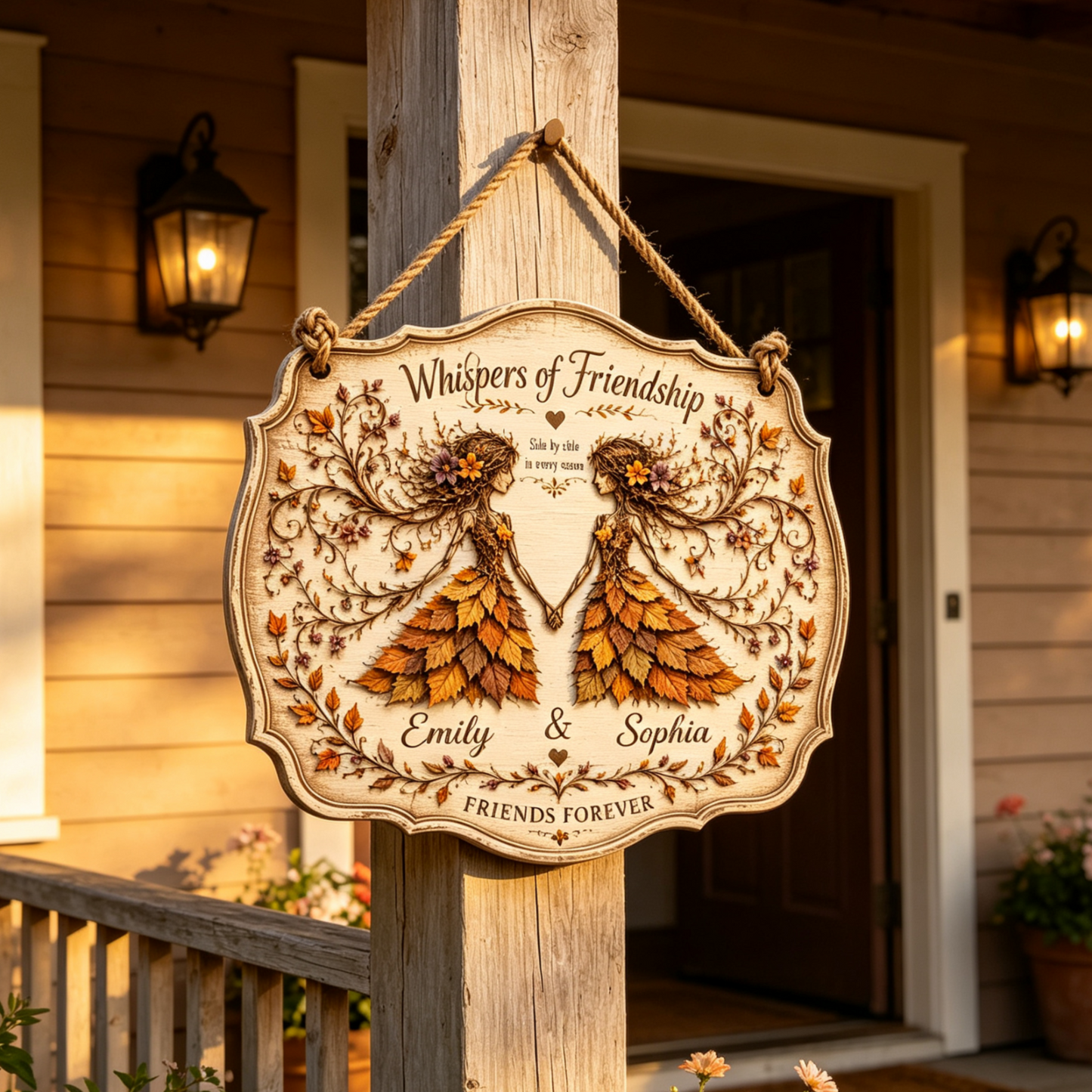 Personalized Whispers of Friendship Name Sign