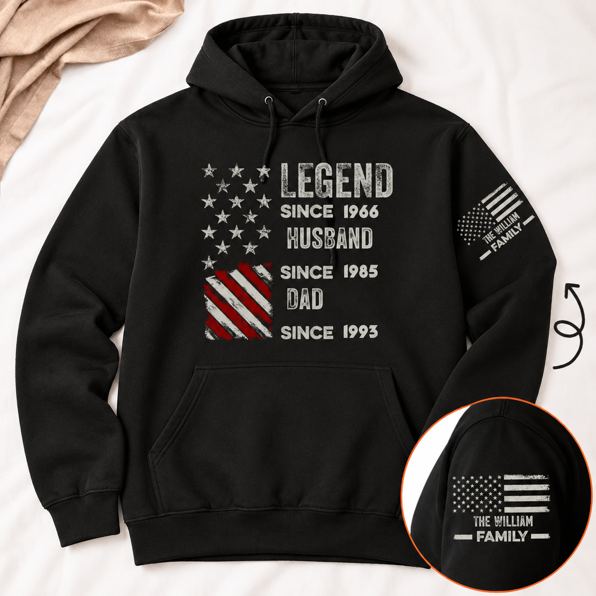 Legend, Husband, Dad And Grandpa Custom Family Name