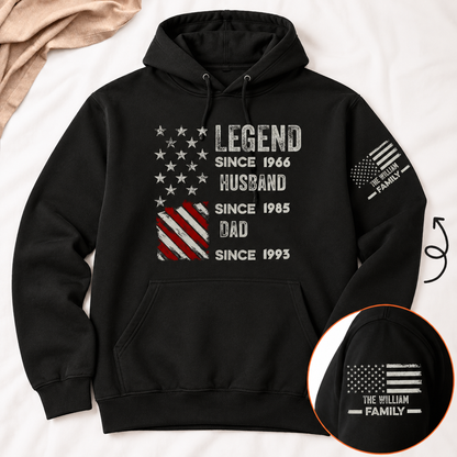 Legend, Husband, Dad And Grandpa Custom Family Name