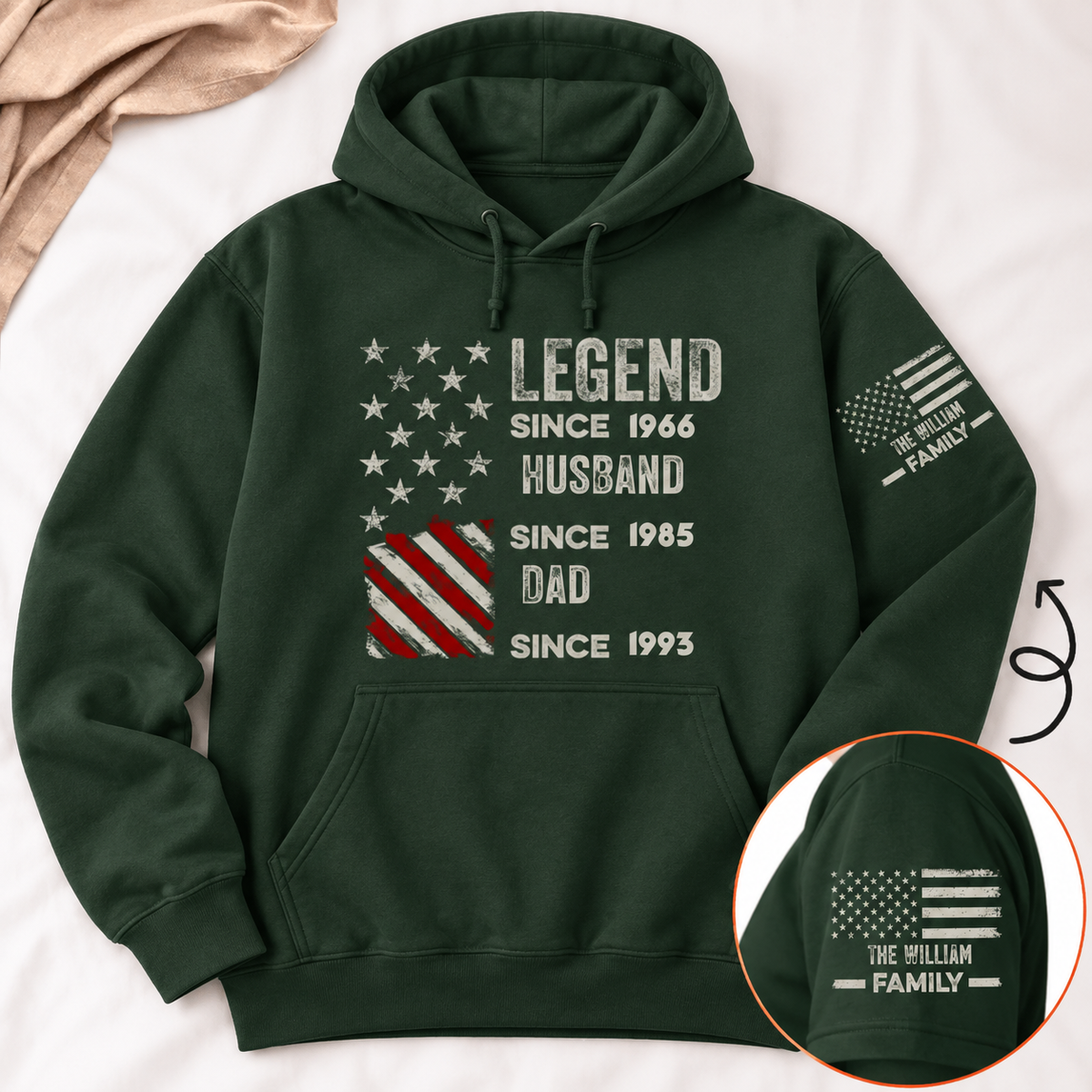 Legend, Husband, Dad And Grandpa Custom Family Name