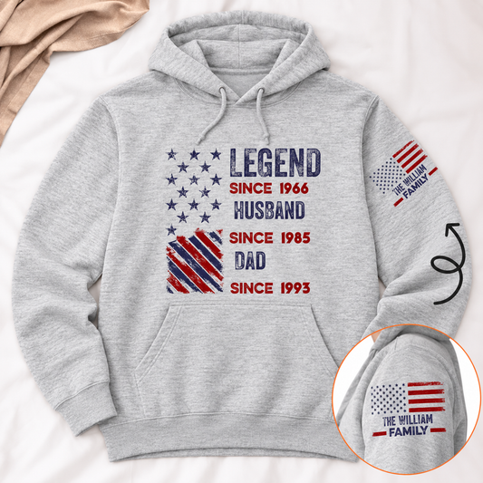Legend, Husband, Dad And Grandpa Custom Family Name
