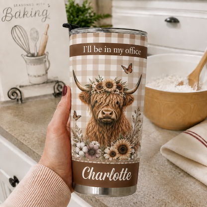 ☕Personalized Funny Office Tumbler | 4 Cute Animal Floral Styles