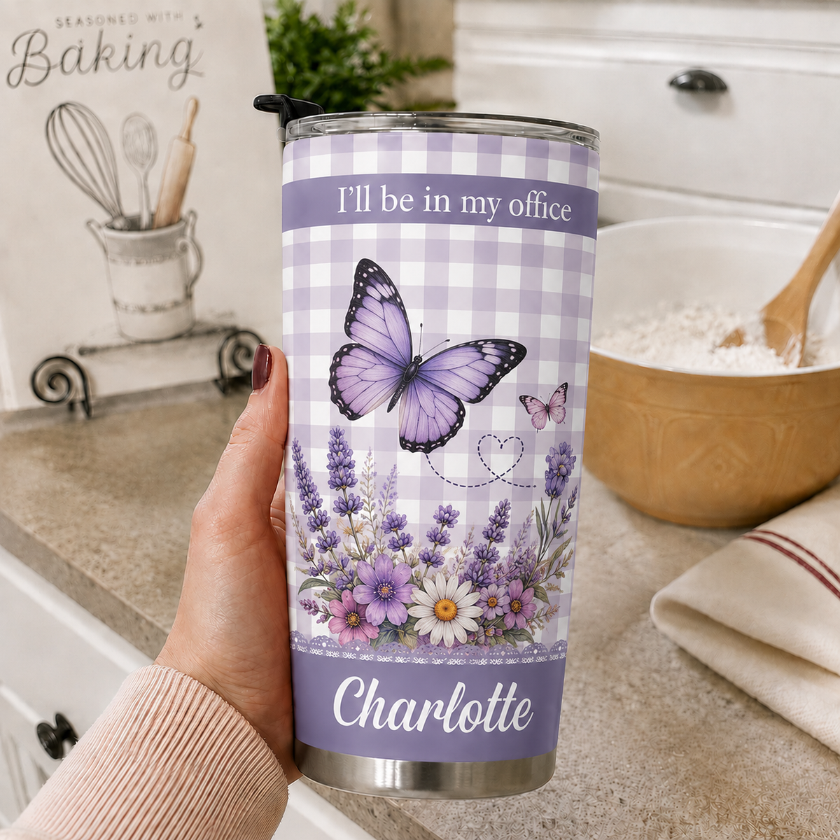 ☕Personalized Funny Office Tumbler | 4 Cute Animal Floral Styles