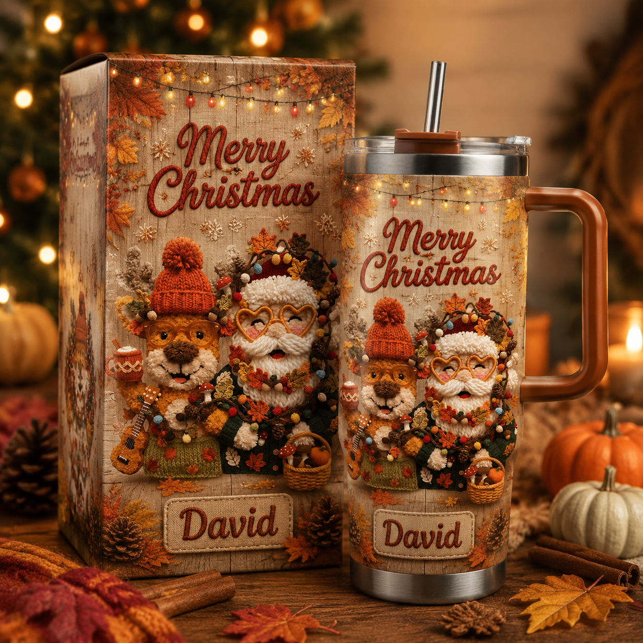 🎅 Personalized Christmas Santa Tumbler | 2 Design Styles Available