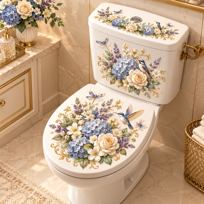 🌸 Animal & Floral Toilet Decals – 5 Charming Designs for Elegant Bathroom Decor