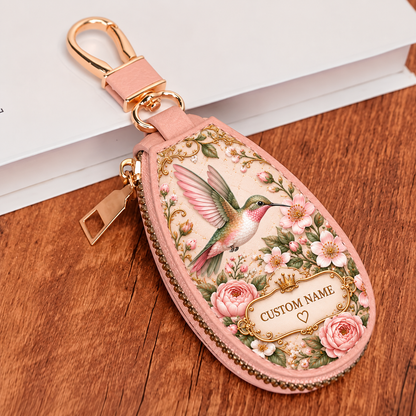 🌸Custom Name Floral Key Fob Cover 🦋 5 Vintage Nature Designs