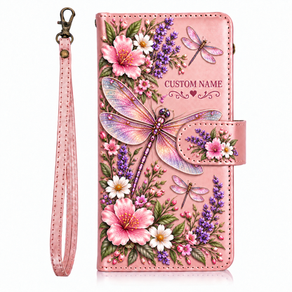 Personalized Garden Wildlife Phone Case - Custom Name Floral Wallet Case