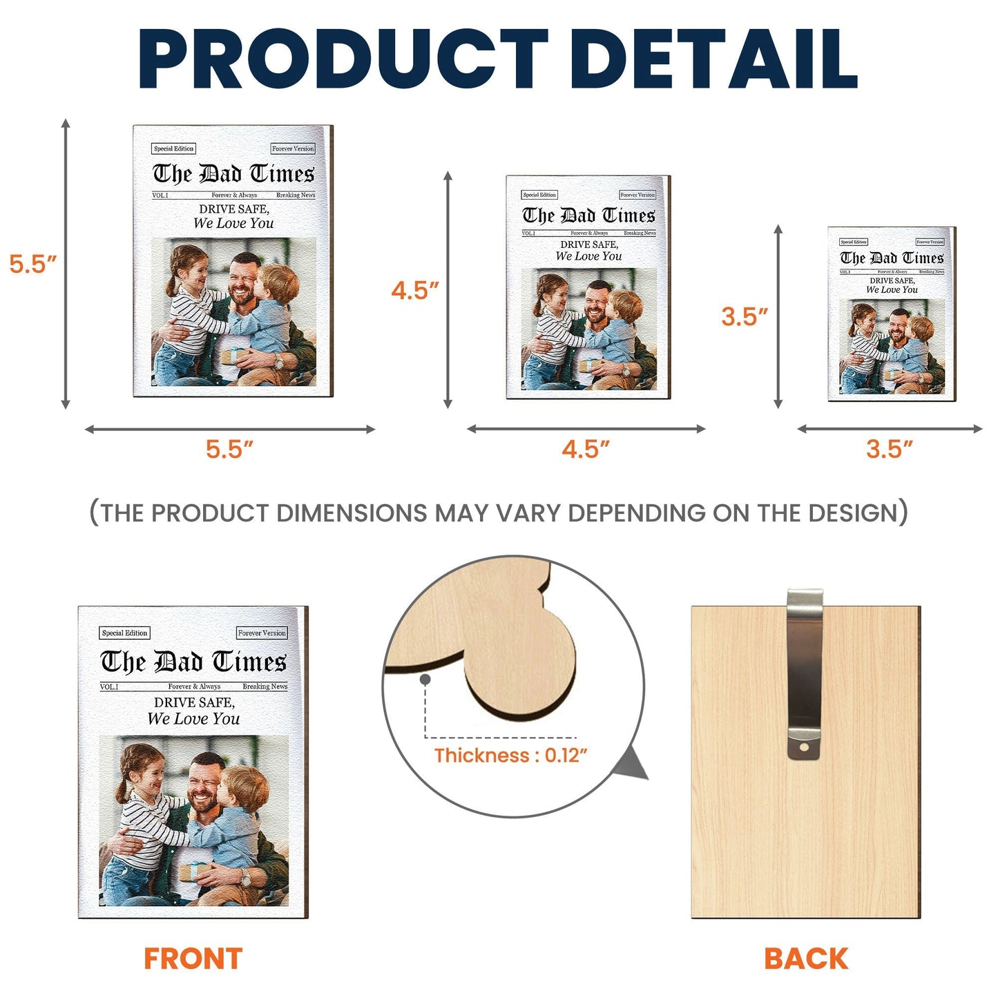 Personalized Car Visor Clip | Father's Day Gift for Dad