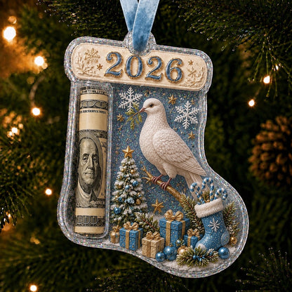 🎅 Cash Clip Christmas Tree Ornament – Novelty Holiday Money Gift Clip