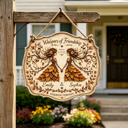 Personalized Whispers of Friendship Name Sign