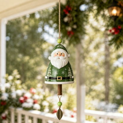 🔔Christmas Ceramic Bell Wind Chime 🎅 12 Styles Santa Snowman Reindeer Hanging Ornament Xmas Porch Tree Holiday Home Decor Gift