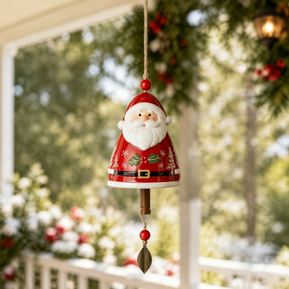 🔔Christmas Ceramic Bell Wind Chime 🎅 12 Styles Santa Snowman Reindeer Hanging Ornament Xmas Porch Tree Holiday Home Decor Gift