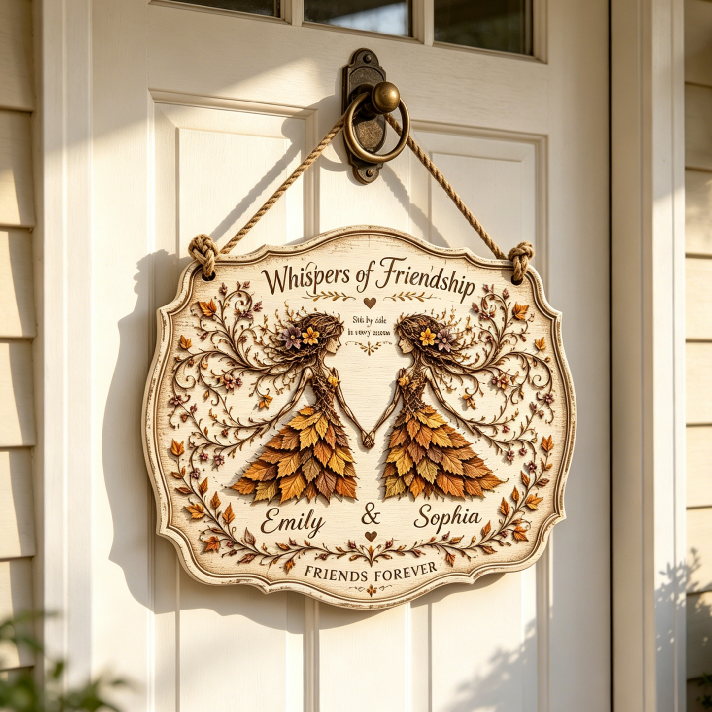 Personalized Whispers of Friendship Name Sign