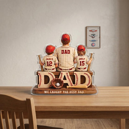Custom Father's Day Gift-We Caught the Best Dad Baseball