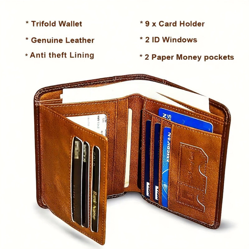 🛡️Personalized Christian Leather Wallet | Custom Name Bible Scripture Gift ✝️