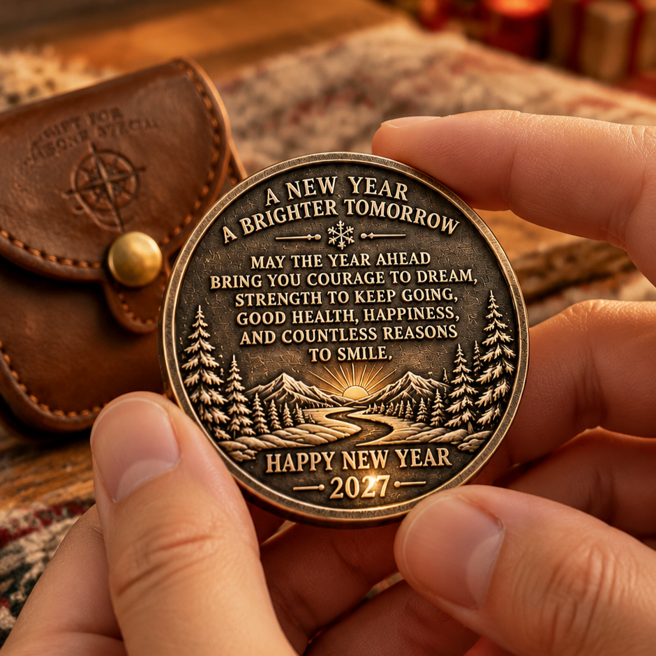 🎄Personalized Christmas New Year Challenge Coin 🎁 Custom Name Keepsake Coin