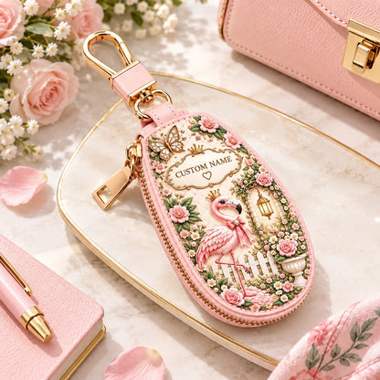 🌸Custom Name Floral Key Fob Cover 🦋 5 Vintage Nature Designs