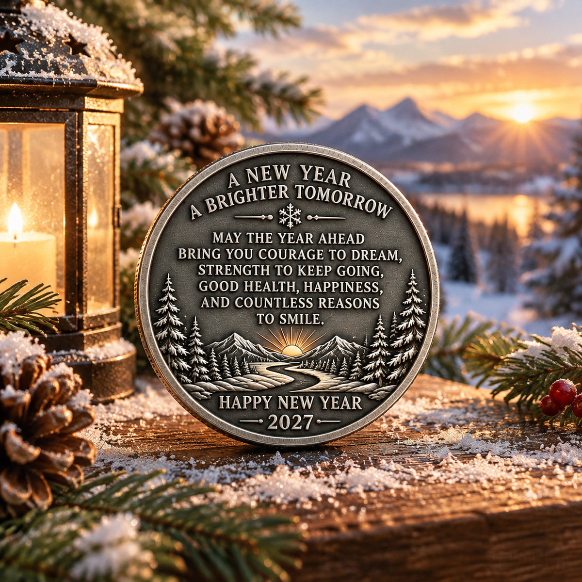 🎄Personalized Christmas New Year Challenge Coin 🎁 Custom Name Keepsake Coin