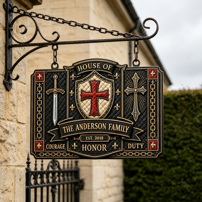 Personalized Knight Family Crest Sign